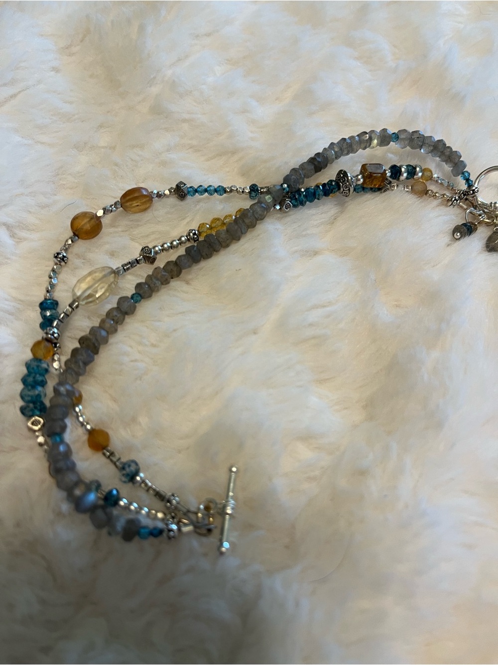 ANNE VAUGHN BRACELET in Blue, Gray & Amber